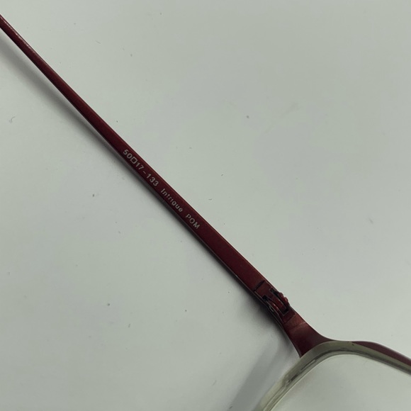 Oliver Peoples Intrigue Red Oval Half Rim Frames - Picture 7 of 7